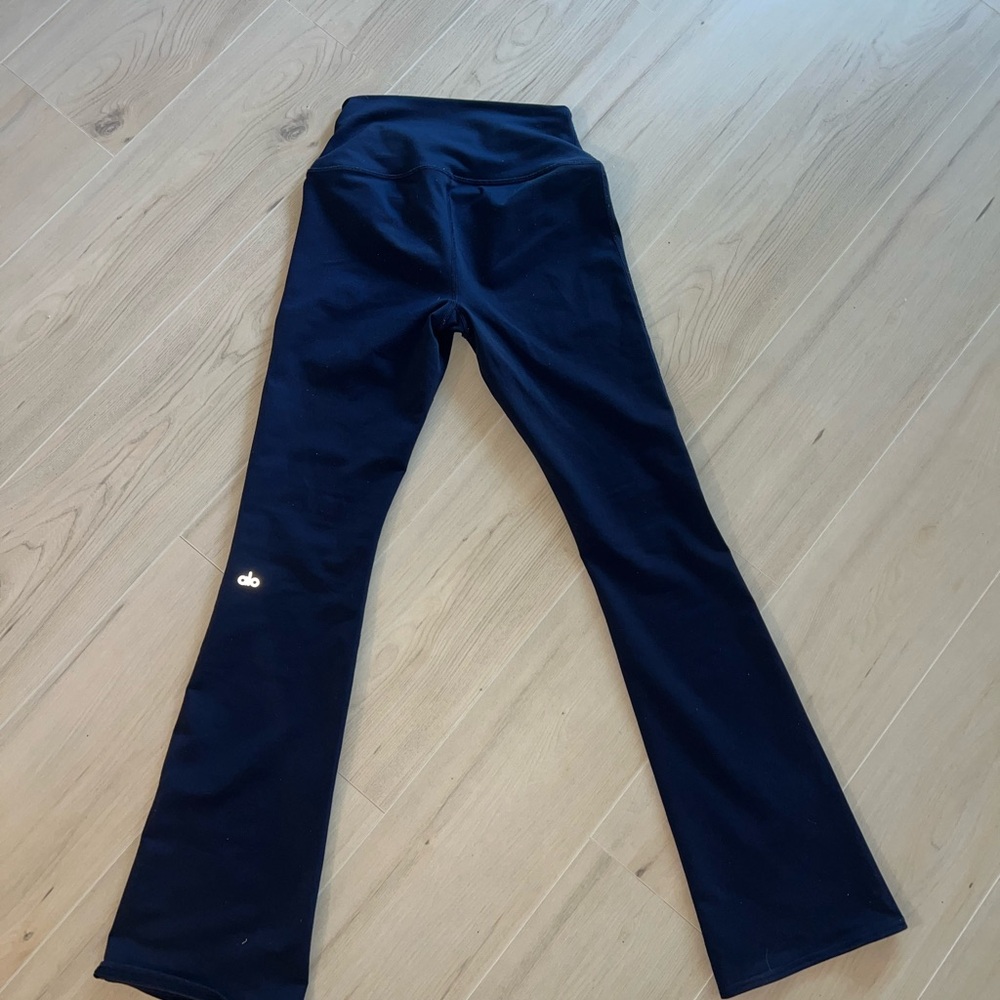 ALO Navy Blue High-Waisted Flare leggings